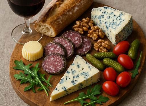 🧀🥖 Französische Vesperplatte „Rustique Bleu“