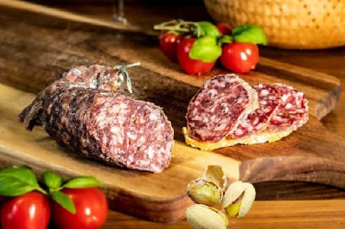 Original italienische Salami mit Pistazien