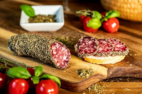 Original französische Salami mit Kräuter der Provence