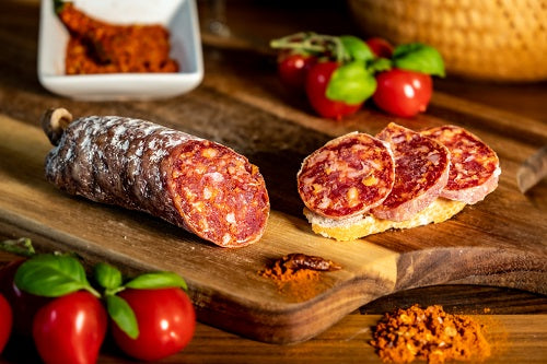 Original französische Salami mit Espelette-Pfeffer (mild scharf)