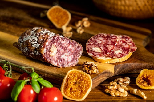 Original französische Salami mit Walnuss-Feige-Kastanie