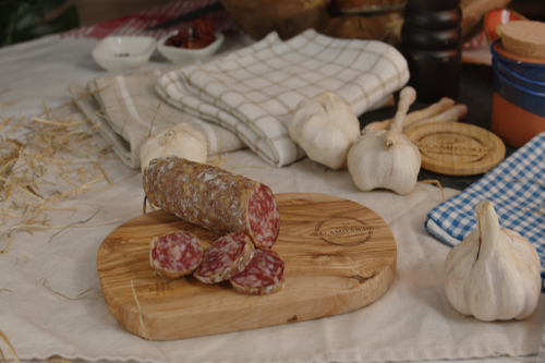 Originial französische Salami mit Knoblauch