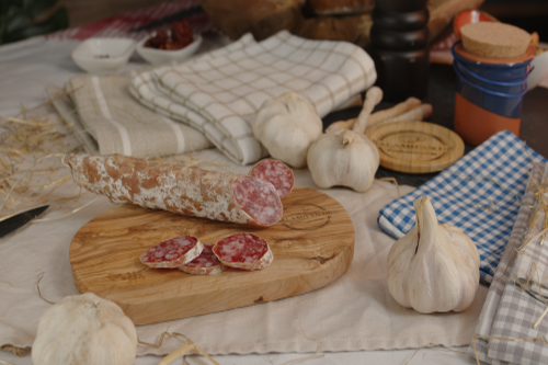 Originial französische Salami mit Knoblauch