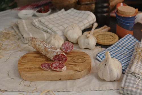 Originial französische Salami mit Knoblauch
