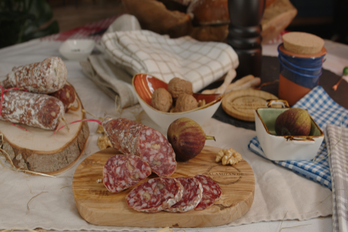 Originial französische Salami mit Walnuss-Feige-Kastanie