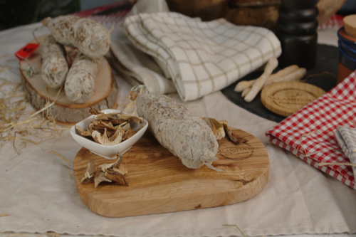 Originial französische Salami mit Steinpilzen