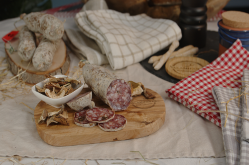 Originial französische Salami mit Steinpilzen