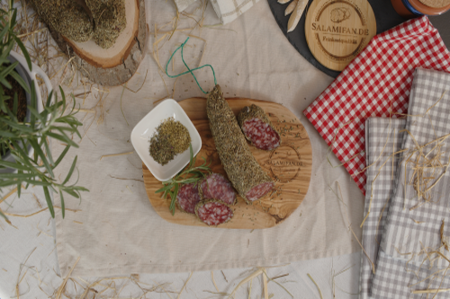 Originial französische Salami mit Kräuter der Provence