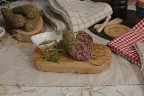 Originial französische Salami mit Kräuter der Provence