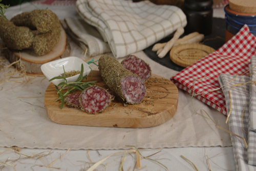 Originial französische Salami mit Kräuter der Provence