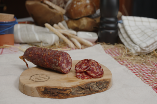Originial französische Salami mit Espelette-Pfeffer (mild scharf)