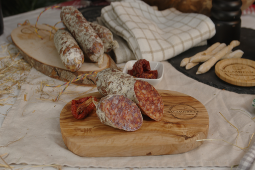 Originial französische Salami mit getrockneten Tomaten