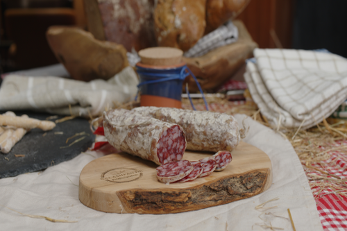 Originial französische Salami mit Pfifferlingen