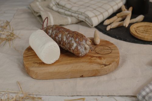 Originial französische Salami mit Ziegenkäse