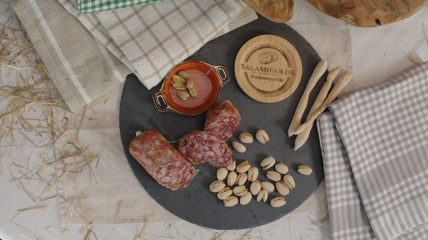 Original italienische Salami mit Pistazien