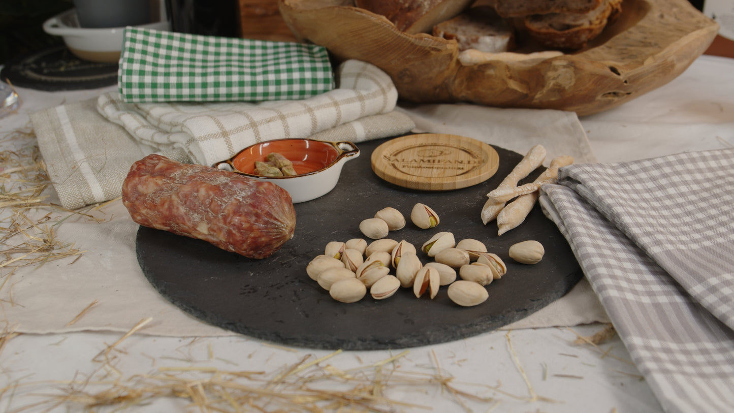 Original italienische Salami mit Pistazien